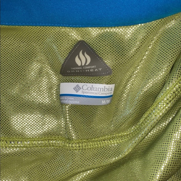 Columbia Lime Green Fleece Pullover with Blue Trim - Picture 5 of 5